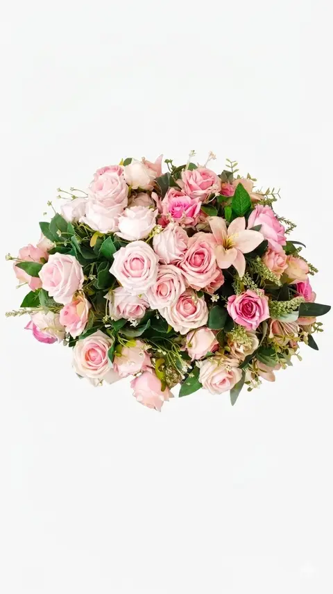 Arranjo Médio de Flores Artificiais – Rosa