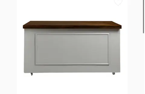 Balcão de Bar Clássico Branco – 1,85 × 1,00 × 0,65 m