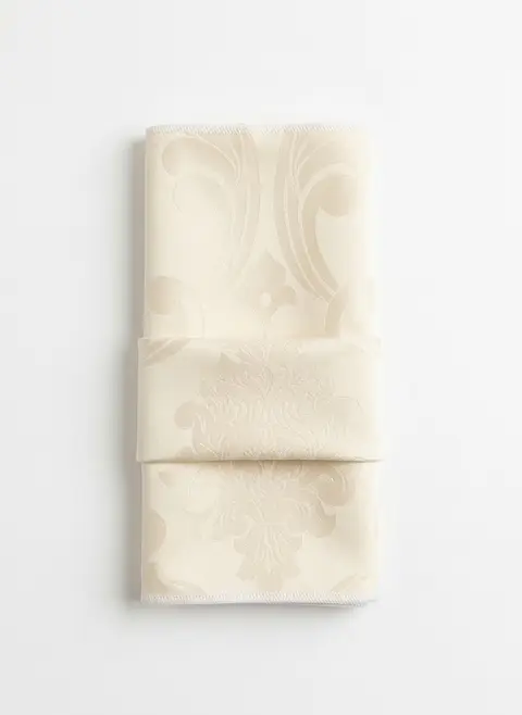 Guardanapo em Tecido Oxford Brocado – Creme
