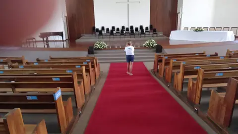 Passarela veludo vermelha