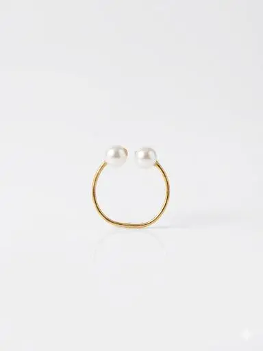 Porta Guardanapo Dourado com Perola