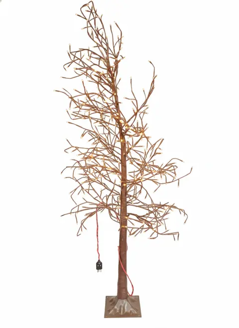 Arvore iluminada decorativa com aparência de galhos pequena