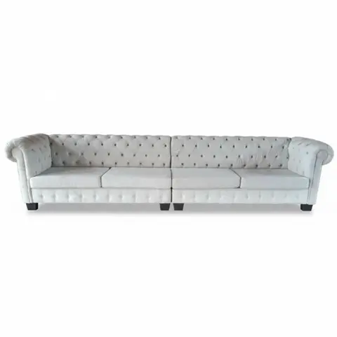 Sofá Chesterfield claro ( 2 módulos)