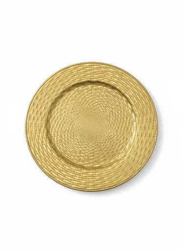 Sousplat de rattan dourado