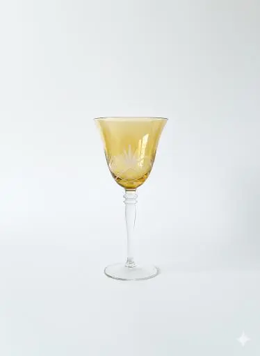 Taça Cristal Dourada