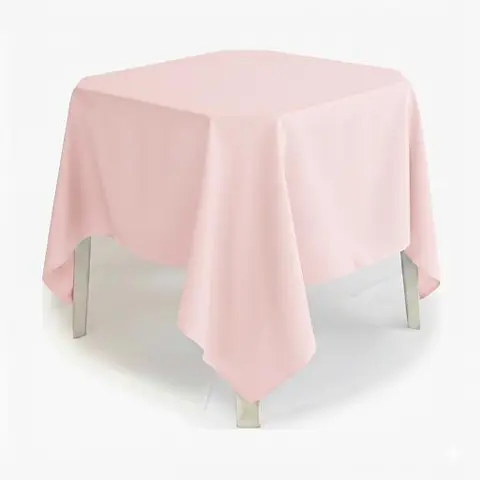 Toalha Quadrada Rosa Bebe de Cetim