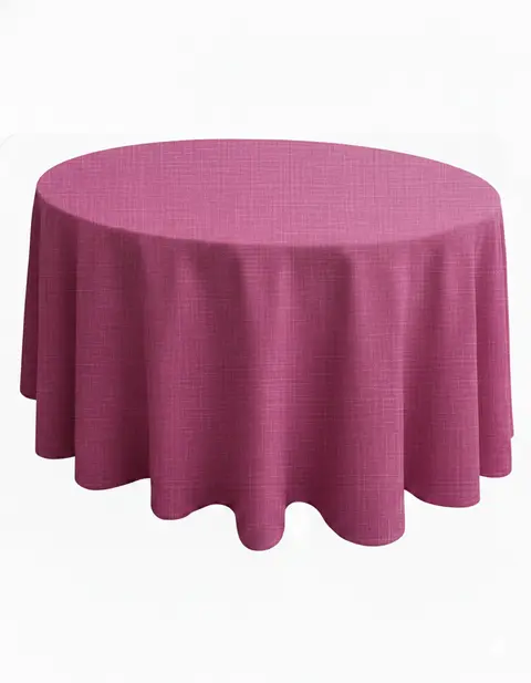 Toalha Redonda Rosa Fúcsia Linhão