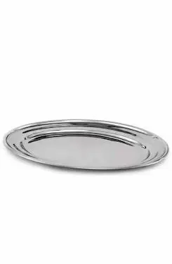 Travessa oval de inox grande