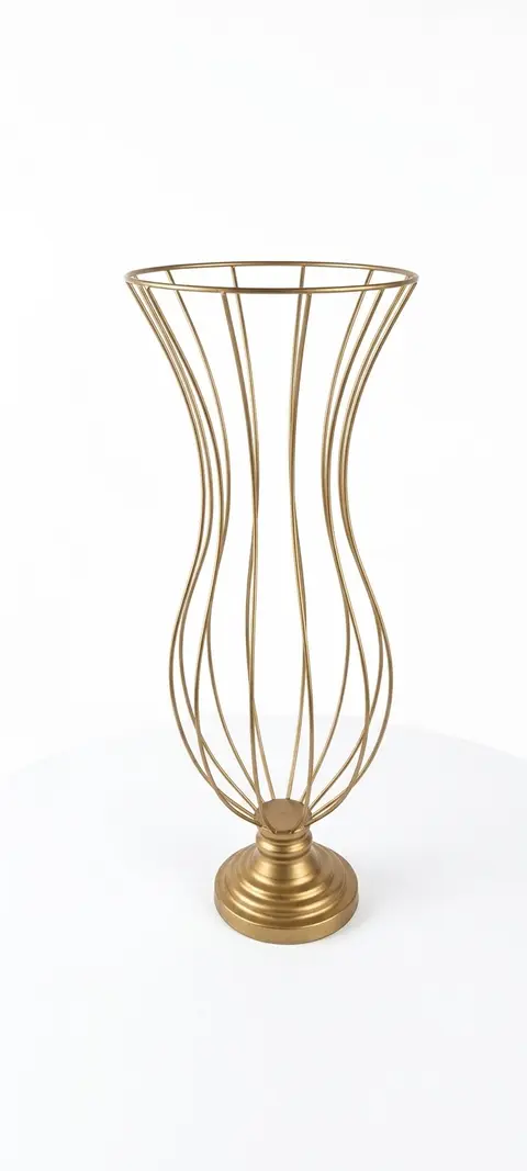 Vaso aramado dourado Grande