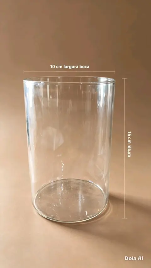 Vaso cilindro 15 cm de altura x 10 cm de diâmetro